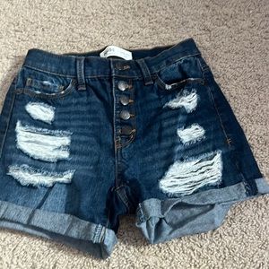 Mudd dark blue jean shorts size 1 (juniors)